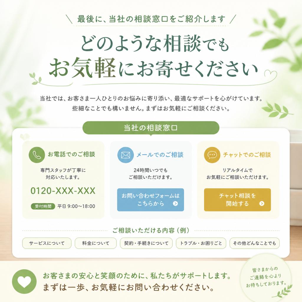 まずはお気軽にご相談を！